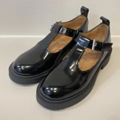 【極美品】ZARA ザラ メリージェーン Tストラップ ローファー 黒 24.0