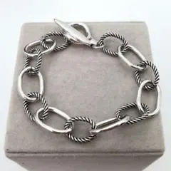 ■新品■ 編み シルバー 925 ブレスレット ロープ S925 ヴィンテージ
