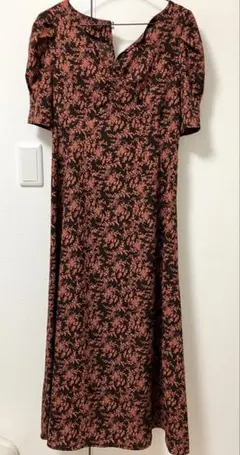 【最終値下】snidel バリエーションプリントワンピース　ブラウン　S