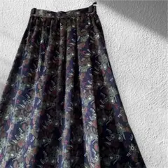 【美品】GU スカート 花柄 総柄 M ひざ丈