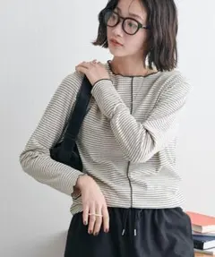 前後2WAYリブメローロングスリーブ《WEB限定》