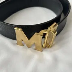MM6 黒ダブルバックルベルト 80cm - メルカリ