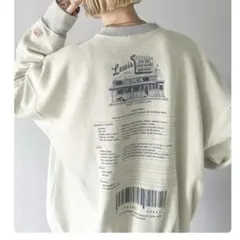 ロゴ 長袖 プリント トレーナー