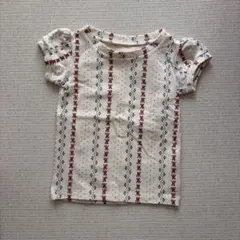 【新品未使用タグ付き】softcheese Tシャツ 100 ホワイト 花柄