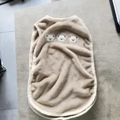 クマ刺繍 スリーパー 股下ボタン付き M(80〜100cm)