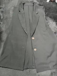 ベスト　ジレ　レディース　オフィスカジュアル　ブラック