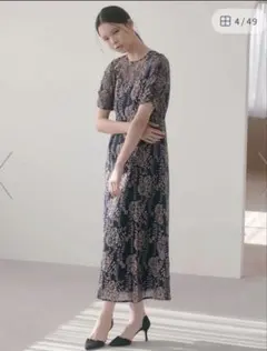 kaene 配色レースエプロンワンピース マタニティ 結婚式 オケージョン