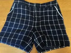 UNTITLEDアンタイトル ウールチェック ショートパンツ 白黒　サイズ1