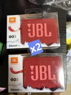 JBL 有線イヤホン 2点セット ミントは未使用 赤は使用済美品