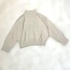 epnok ハイネッククルーズニット S ベージュ アクリル100 厚手 美品のサムネイル