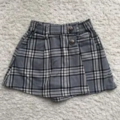 グレー チェック柄 スカパン　キュロット