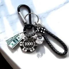 カジノキーホルダー　カラビナ　メンズ　レディース　ポーカーデザイン　アクセサリー