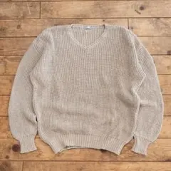 1980s デカオム コットンビッグニット 美品 ヴィンテージ