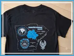 ​US古着 ギルダン バイカー ポリス メモリアルTシャツ バックプリント 黒S