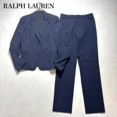 美品✨ラルフローレン パンツスーツ【パイピング】 ストレッチ ネイビー M