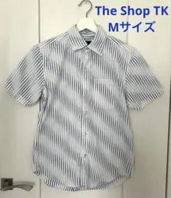 メンズ　ストライプシャツ　半袖シャツ　カジュアルシャツ　the shop tkのサムネイル