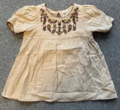 apolina 7-9y キッズ 刺繍入りワンピース アイボリー 確実正規品