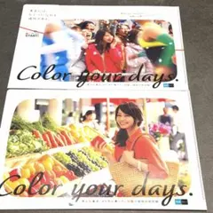東京メトロ クリアファイル 2枚セット Color your days 堀北真希のサムネイル