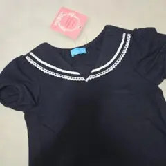 新品・キャサリンコテージ ワンピース 120ネイビー セーラー襟 半袖 女の子のサムネイル