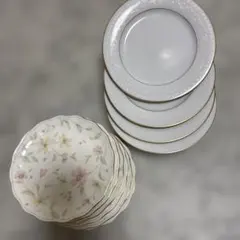 花柄プレート ＆ エンボス加工プレート 計10枚セットNoritake