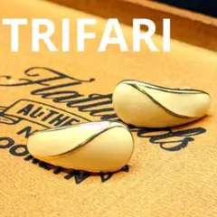 トリファリ ヴィンテージ イヤリング ゴールド＆ホワイトエナメル TRIFARIのサムネイル
