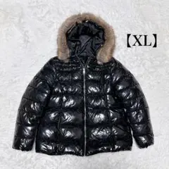 メンズ 中綿ジャケット XLサイズ ファー フード アウター 光沢