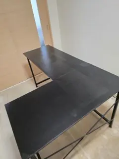 DEWEL L字型パソコンデスク ブラック 150cm