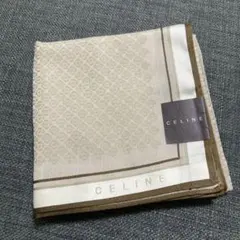 新品未使用品　CELINE ハンカチ 50cm 日本製レア　/マカダム柄スカーフ