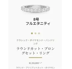 ハリーウィンストン ラウンドカットダイヤプロングセットエタニティリング＃8.5