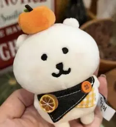 【ぬい服】8〜13cm対応 みかん帽子＋スタイ 2点セット(本体なし)