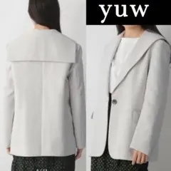 美品yuw　セーラーカラージャケット　ライトアウター　春ジャケット　スプリング