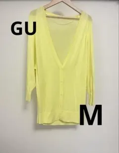 GU Vネック カーディガン イエロー 七分袖黄色レーヨン　日除　薄手のサムネイル