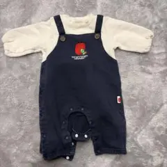 【最終値下げ】はらぺこあおむし　ネイビー コットンロンパース 95cm未満