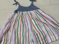 <未使用>baby GAP ベビーキャミソールワンピース　ストライプ　70cm