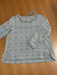 シューラルー　チェックカットソー　Ｌ