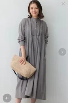 新品✨23区【2023SS】【前後2way】フィブリルツイル ギャザー