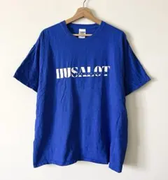 ギルダン 半袖 Tシャツ クルーネック ロゴプリント XL 青 綿 ストリート