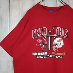 【チャンピオン/Champion】Footballアメリカ古着Tシャツ XL 赤