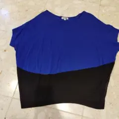CLEF DE SOL 半袖Tシャツ Lサイズ 青黒のサムネイル