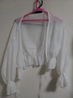 レディース 白 カーディガン ボレロ Mサイズ