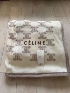 CELINE セリーヌ マカダム総柄 トリオンフ アクリルニューマイヤー毛布