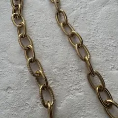 【ステンレス】デザイン チェーン ゴールド 15cm 2本セット　アレルギー対応