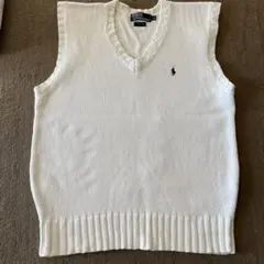 POLO RALPH LAUREN Vネック コットンベスト ホワイト