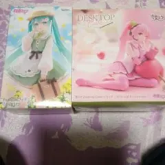 新品未開封　初音ミク フィギュア　desktop cute 他　5点セット 未開封初音ミク Desktop Cute フィギュア ?猫耳Tシャツver