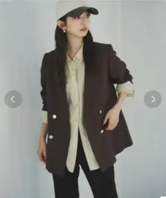 N. ダブルブレストテーラードジャケット　ダークブラウン　新品未使用タグ付き