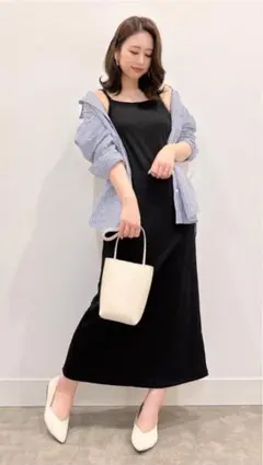 GU ブラック キャミワンピース M