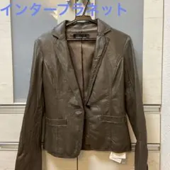 新品インタープラネット　羊革ジャケットのサムネイル