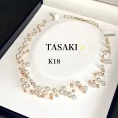 美品☆TASAKI ベビーパールネックレス ワイヤー 5連 K18クラスプ