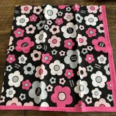 MARY QUANT 未使用 ハンカチ ピンク黒