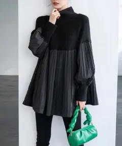 fifth　プリーツドッキングニットプルオーバー